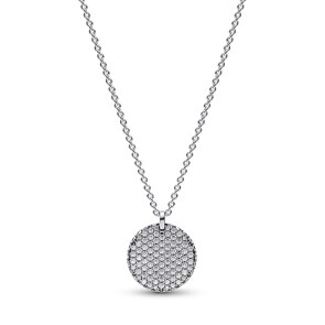 Pandora Timeless Collier Pendant Rond Pavé Argent 925