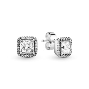 Pandora Timeless Quadratischer funkelnder Strahlenkranz Ohrstecker
