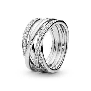 Pandora Timeless Bague lignes brillantes et scintillantes