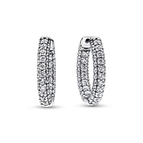 Pandora Timless Einreihige Pavé Ohrringe 925 Silber