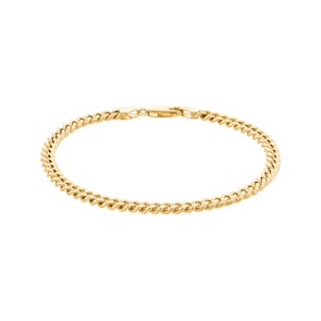 Bracelet gourmette or jaune 750/18 ct 4.2mm 19cm