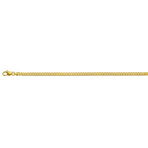 Panzerarmband massiv 750/18 K Gelbgold 4.0mm - 22cm