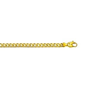 Bracelet gourmette massif or jaune 750/18 ct 6.0mm - 19cm