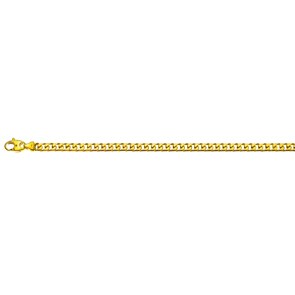 Panzerarmband massiv 750/18 K Gelbgold 6.0mm - 22cm