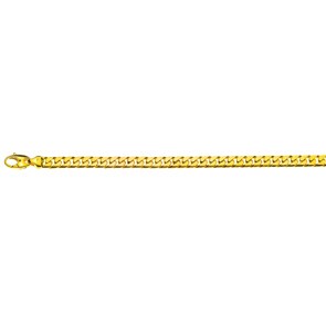 Bracelet gourmette massif or jaune 750/18 ct 7.0mm - 22cm