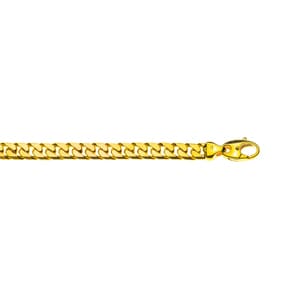Bracelet gourmette massif or jaune 750/18 ct 7.0mm - 22cm