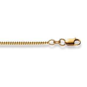 Sanded Curb Chain 750/18 K Yellow Gold 1.7mm