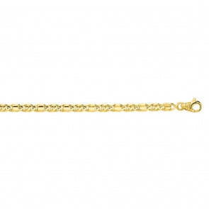 Panzerkette Fantasie 750/18 K Gelbgold 3mm