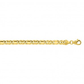 Collier gourmette Fantaisie or jaune 750/18 ct 5mm