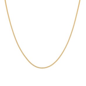 Collier gourmette limée or jaune 750/18 ct 1.2mm
