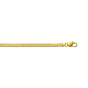 Curb Chain Solid 750/18 K Yellow Gold 4.0mm