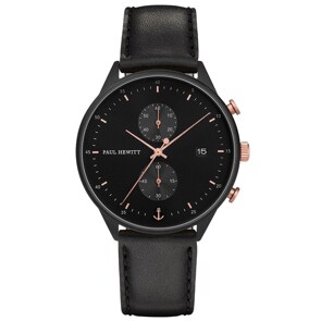Paul Hewitt Chrono Line Black Sunray Leather Black Ø 42