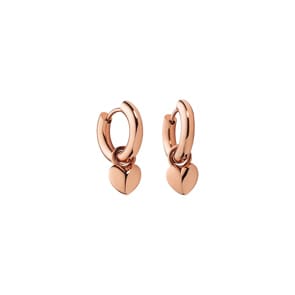 Paul Hewitt Hoop Earrings Heart Marinium Ocean Steel Rose