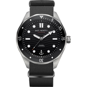 Paul Hewitt Ocean Diver Marinium Steel Nato Schwarz Ø 42