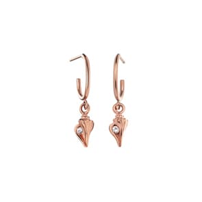 Paul Hewitt Drop Earrings Sea Shell Marinium Ocean Steel Rose