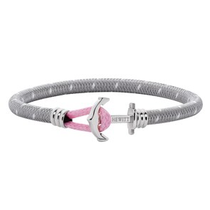 Paul Hewitt Phrep Lite Ankerarmband Silber Nylon Grau Weiss Rosa