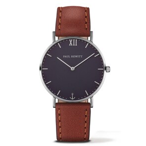 Paul Hewitt Sailor Line Blue Lagoon Leather Brown Ø 39