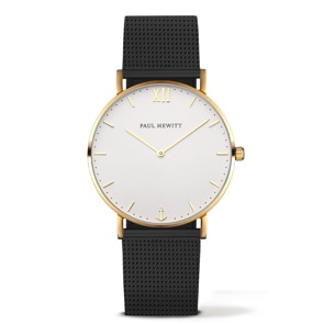 Paul Hewitt Sailor Line White Sand IP Gold Metal Black Ø 39