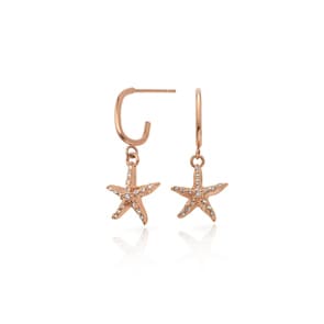 Paul Hewitt Sea Star Hoops Ohrringe Marinium Ocean Steel Roségold
