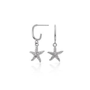 Paul Hewitt Sea Star Hoops Ohrringe Marinium Ocean Steel Silbrig