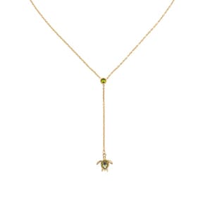 Paul Hewitt Y-Halskette Turtle Marinium Ocean Steel Goldig