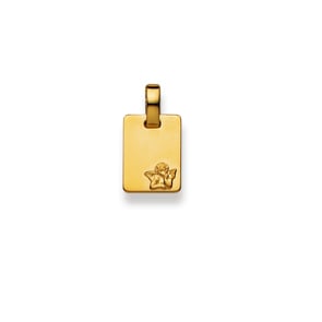 Engravable Pendant 375/9 K Yellow Gold, Angel