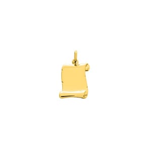 Plakette 375/9 K Gelbgold Schriftrolle 22mm