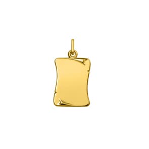 Plakette 375/9 K Gelbgold Schriftrolle 22mm