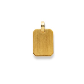 Engravable Pendant 750/18 K Yellow Gold 16x12mm