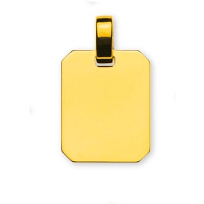 Plakette 750/18 K Gelbgold 18x14mm