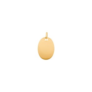 Plakette 750/18 K Gelbgold oval 13x18mm