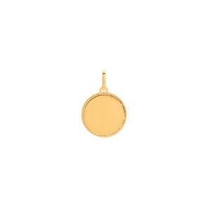 Plakette 750/18 K Gelbgold rund 15mm