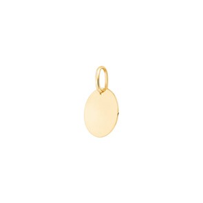 Plakette 750/18 K Gelbgold rund Ø 11mm