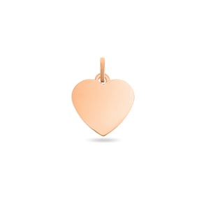 Plakette 750/18 K Roségold 15x16mm, Herz