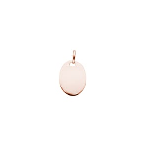 Plaquette or rosé 750/18 ct ovale 11x15mm