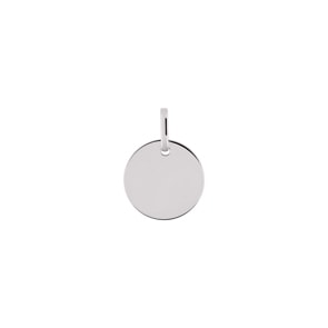 Plakette 750/18 K Weissgold Ø 15mm