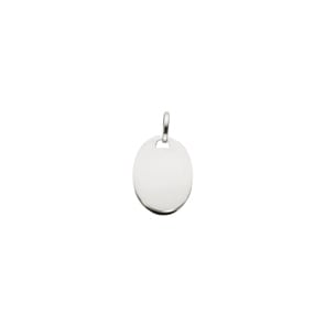 Plaquette or gris 750/18 ct ovale 11x15mm