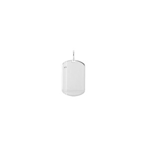 Plaquette Argent 925 lapidé 15x24mm