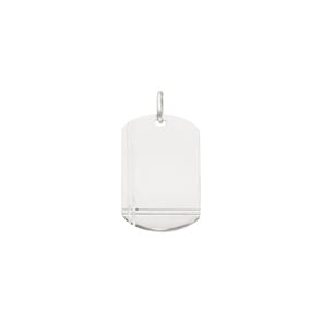 Plakette 925 Silber facettiert 15x24mm