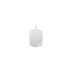 Plakette 925 Silber facettiert 19x27mm