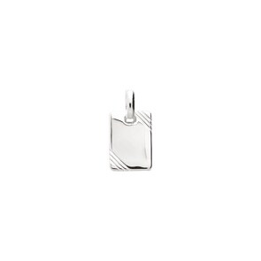 Plaquette Argent 925 rhodié 13x18mm