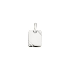 Plakette 925 Silber rhodiniert 13x18mm