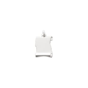 Plakette 925 Silber rhodiniert 14x18mm, Schriftrolle