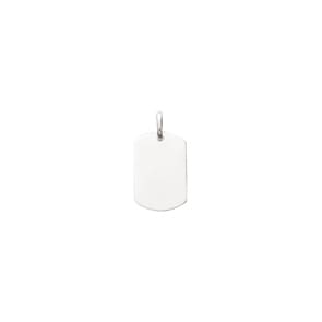 Plakette 925 Silber rhodiniert 16 x 25mm