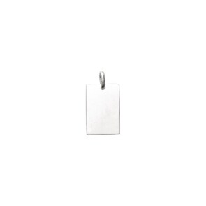 Plakette 925 Silber rhodiniert 16x25mm