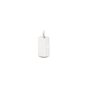 Plakette 925 Silber rhodiniert 16x31mm