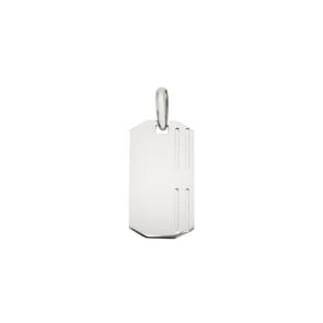 Plaquette Argent 925 rhodié 16x31mm