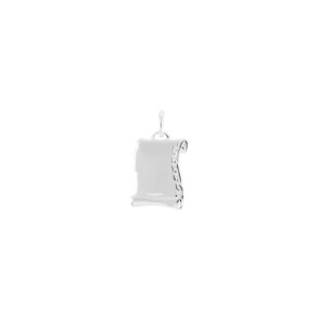 Plakette 925 Silber rhodiniert 20x25mm, Schriftrolle
