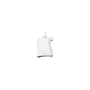 Plakette 925 Silber rhodiniert 20x25mm, Schriftrolle