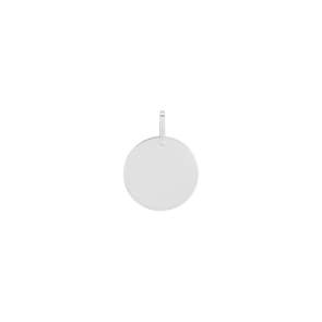 Plakette 925 Silber rhodiniert Ø 15mm